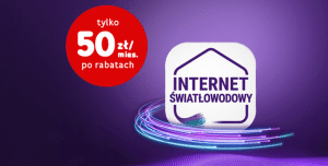 Promocja internetu światłowodowego za 50 zł/mies.