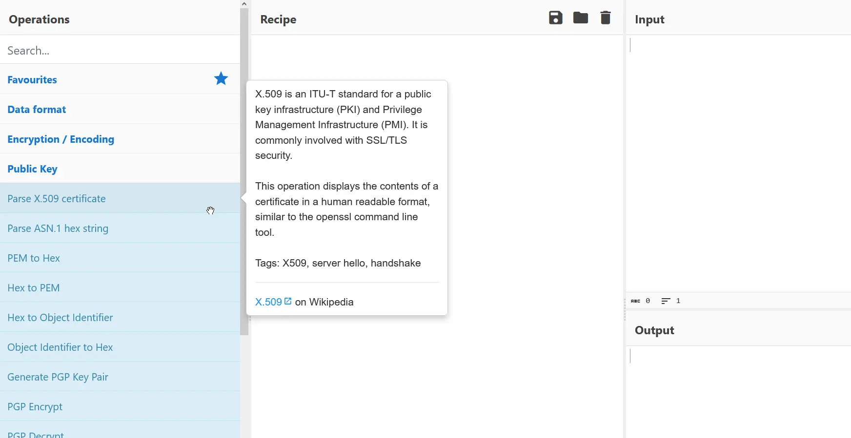 Interfejs aplikacji do obsługi certyfikatów X.509.