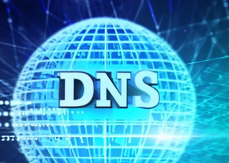 Grafika symbolizująca system DNS w internecie.