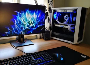 Zaawansowane stanowisko komputerowe do gier.