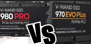 Porównanie dysków SSD Samsung 980 PRO i 970 EVO Plus.
