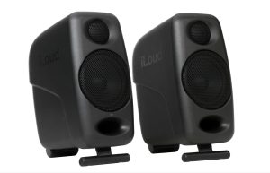 Głośniki komputerowe na biurko, czarne.