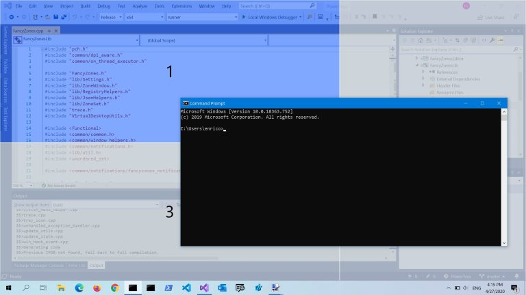 Zrzut ekranu środowiska programistycznego Visual Studio.