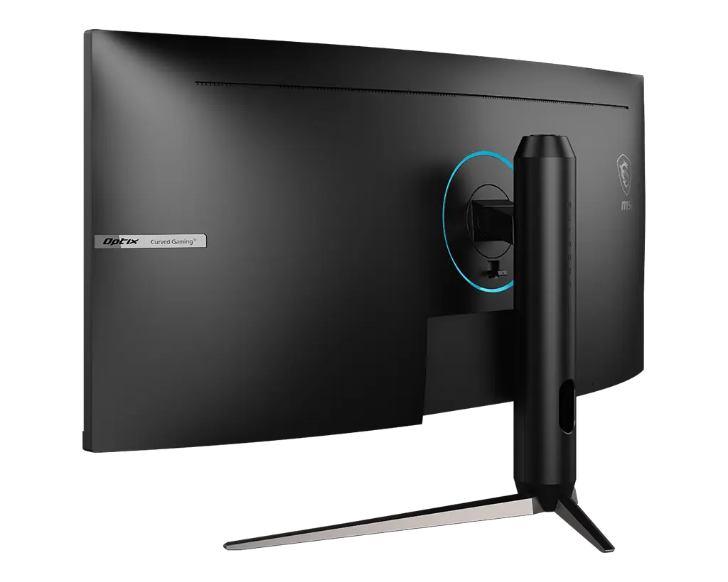 Monitor gamingowy, zakrzywiony ekran, marka MSI.