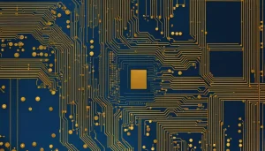Płyta drukowana PCB, mikroukłady, technologia elektroniczna.
