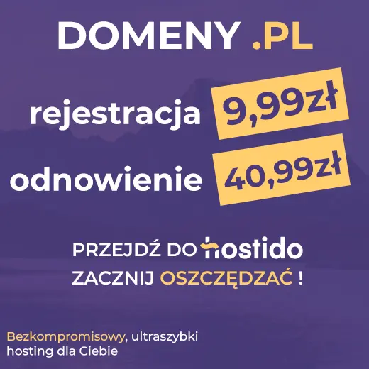 Rejestracja i odnowienie domen .pl - promocje hostingowe.