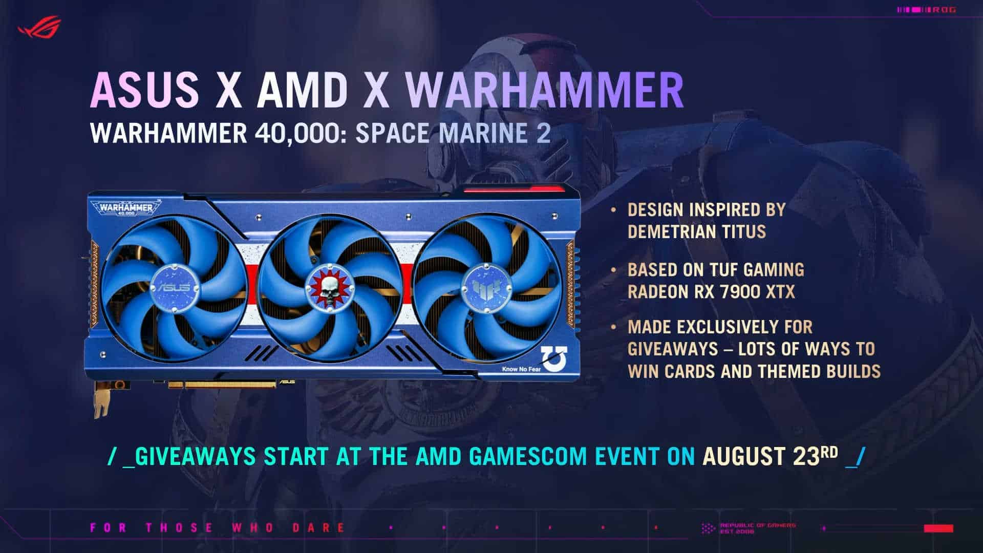 ASUS ujawnia Radeon RX 7900 XTX Space Marine 2: tylko 20 sztuk!